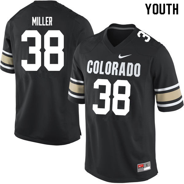 Youth #38 Brock Miller Colorado Buffaloes College Football Jerseys Sale-Home Black - Click Image to Close